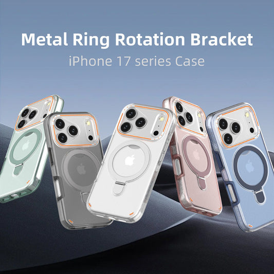 360° Rotating Magnetic Stand Holder Matte Phone Case (iPhone 17 Pro/17 Max Plus)
