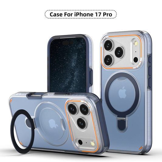 360° Rotating Magnetic Stand Holder Matte Phone Case (iPhone 17 Pro/17 Max Plus)