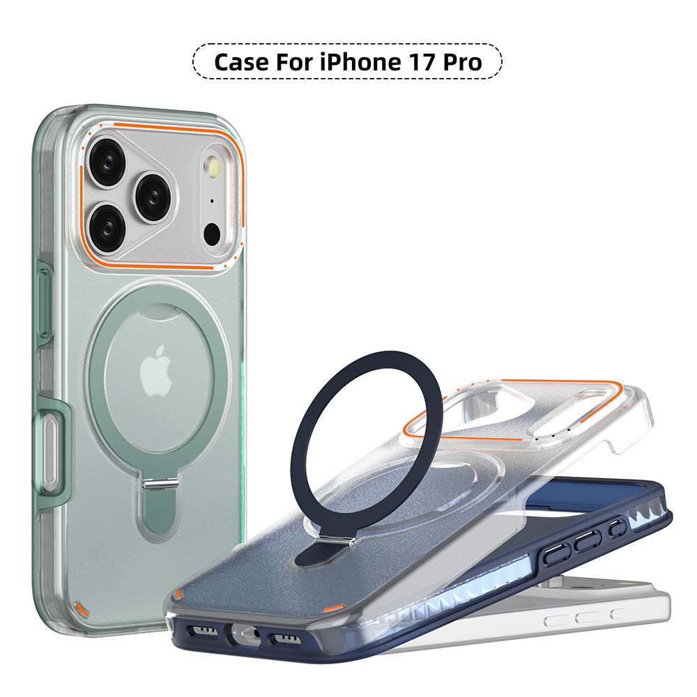 360° Rotating Magnetic Stand Holder Matte Phone Case (iPhone 17 Pro/17 Max Plus)