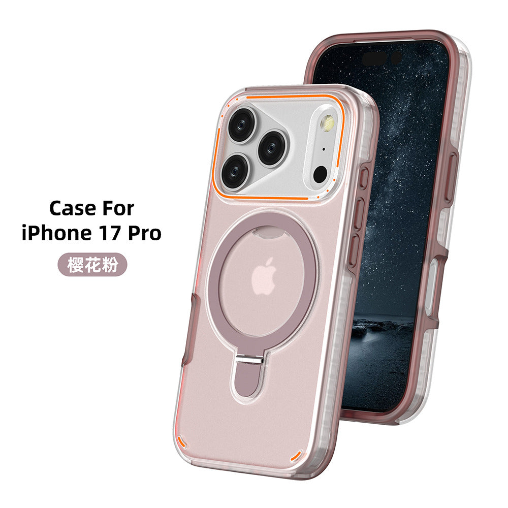 360° Rotating Magnetic Stand Holder Matte Phone Case (iPhone 17 Pro/17 Max Plus)