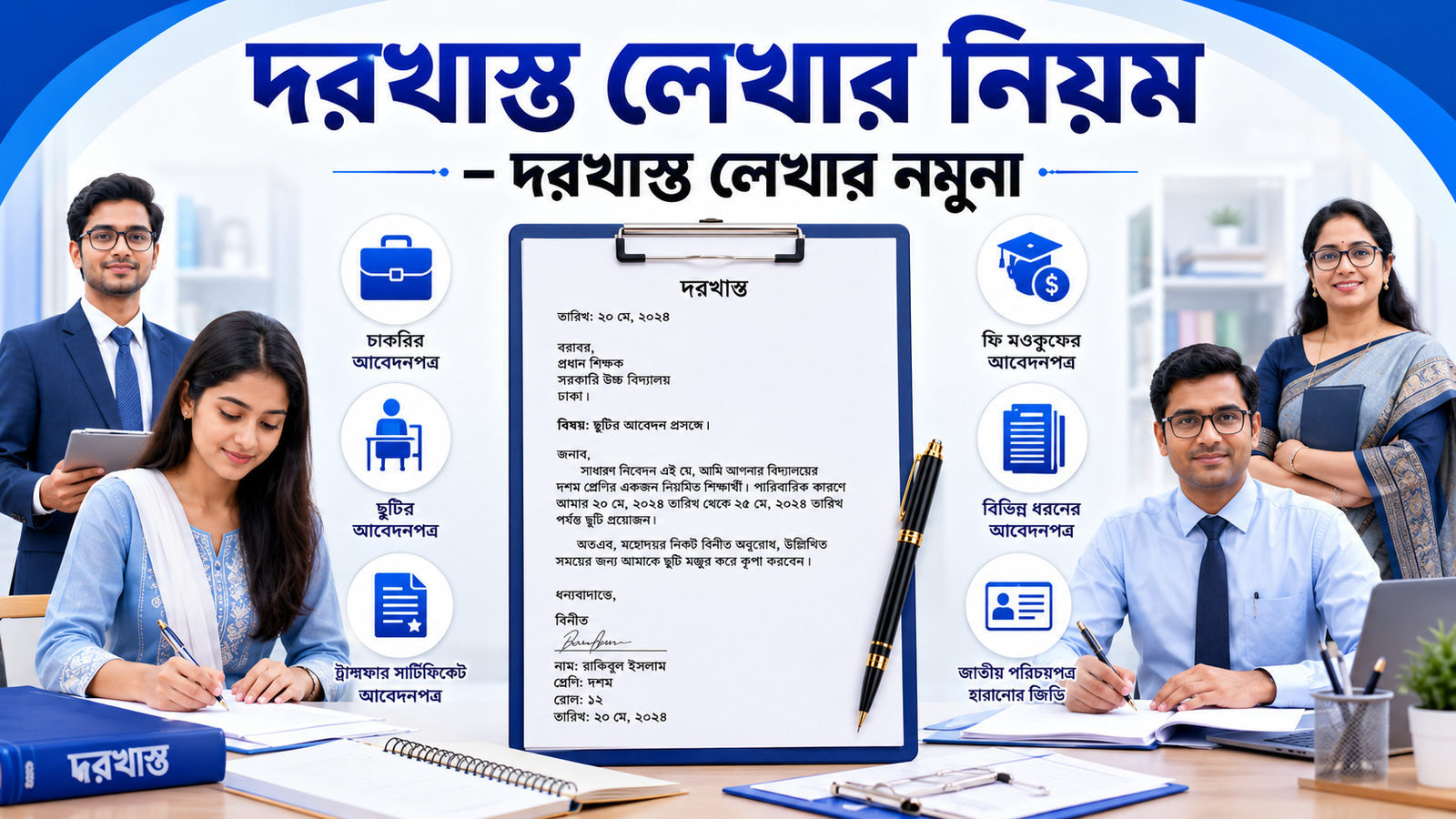 দরখাস্ত লেখার প্রক্রিয়া দরখাস্ত লেখার প্রক্রিয়া